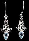 Drop Earrings in Celtic Knot Bell design