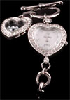 Louifrey Quartz chain watch with Swarovski stones