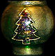 Candle Holder in Magical Christmas Tree design