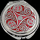 Compact Mirror in Triskeles and Trinity Knot design