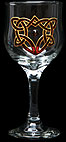 Pair of Wine Glasses in Celtic Heart design