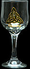 Pair of Wine Glasses with 'Eternity' in Celtic Eternity Knot design