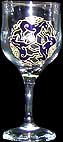 Pair of Wine Glasses in Celtic Horses design