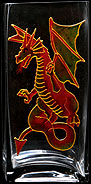 Vase in Celtic Dragon design