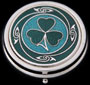 Large pill box in Shamrock design