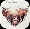 Coaster in Highland Cow design